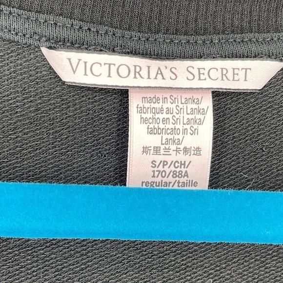 Victoria's Secret S Black V-Neck Long Sleeve Modal Pullover Tunic Sweater Top - Picture 4 of 4